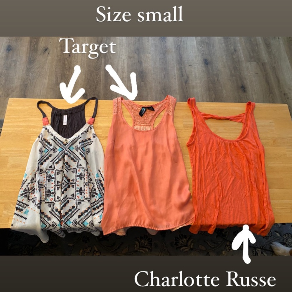 Size small tank tops